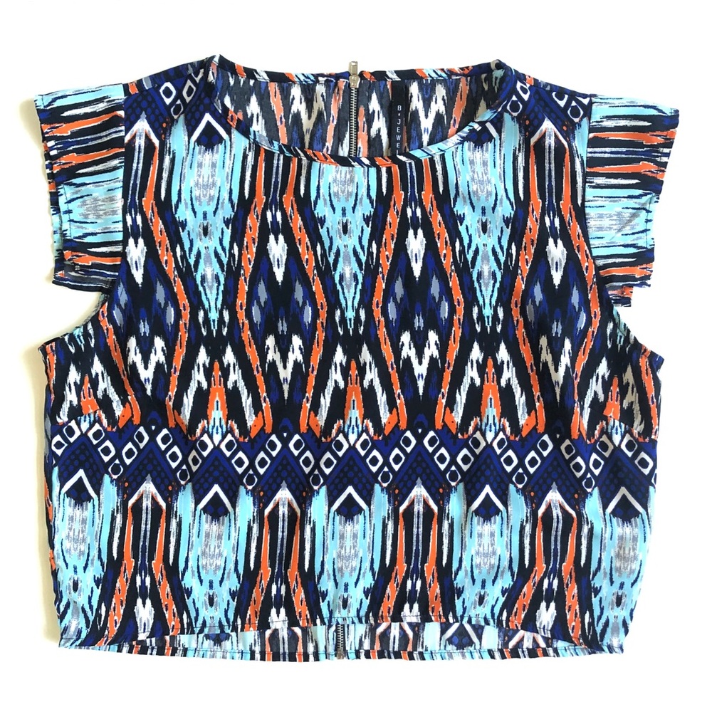 B. Jewel ikat crop top